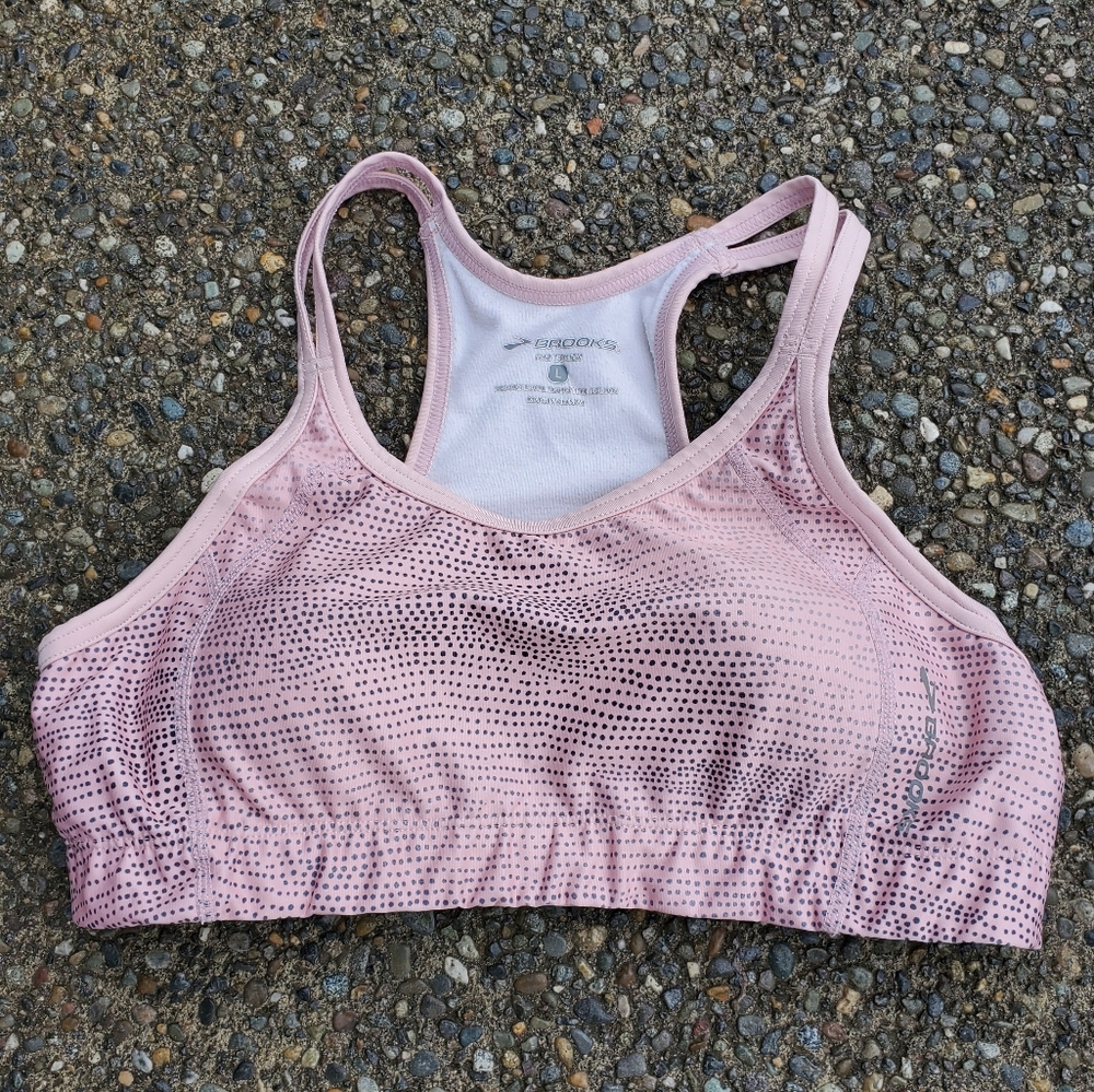Brooks Equilibrium Polkadot Spots Sports Bra